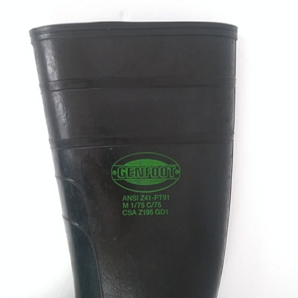 Genfoot Steel Toe Industrial Knee High Rubber Boots 7 Black - Picture 2 of 16